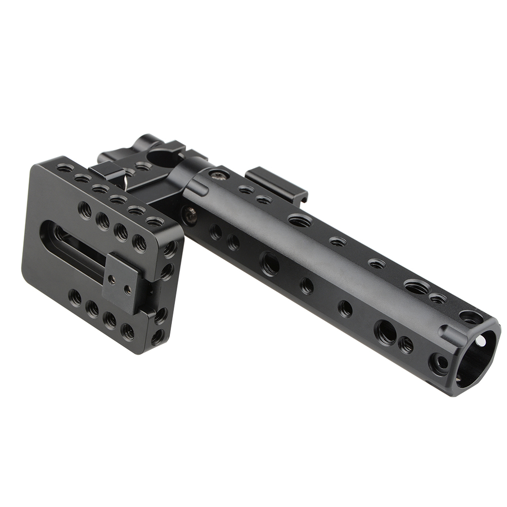 CAMVATE DSLR Top Handle Rig w/ Top Plate 15mm Rod Clamp Cold Shoe Mount fr Canon Sony