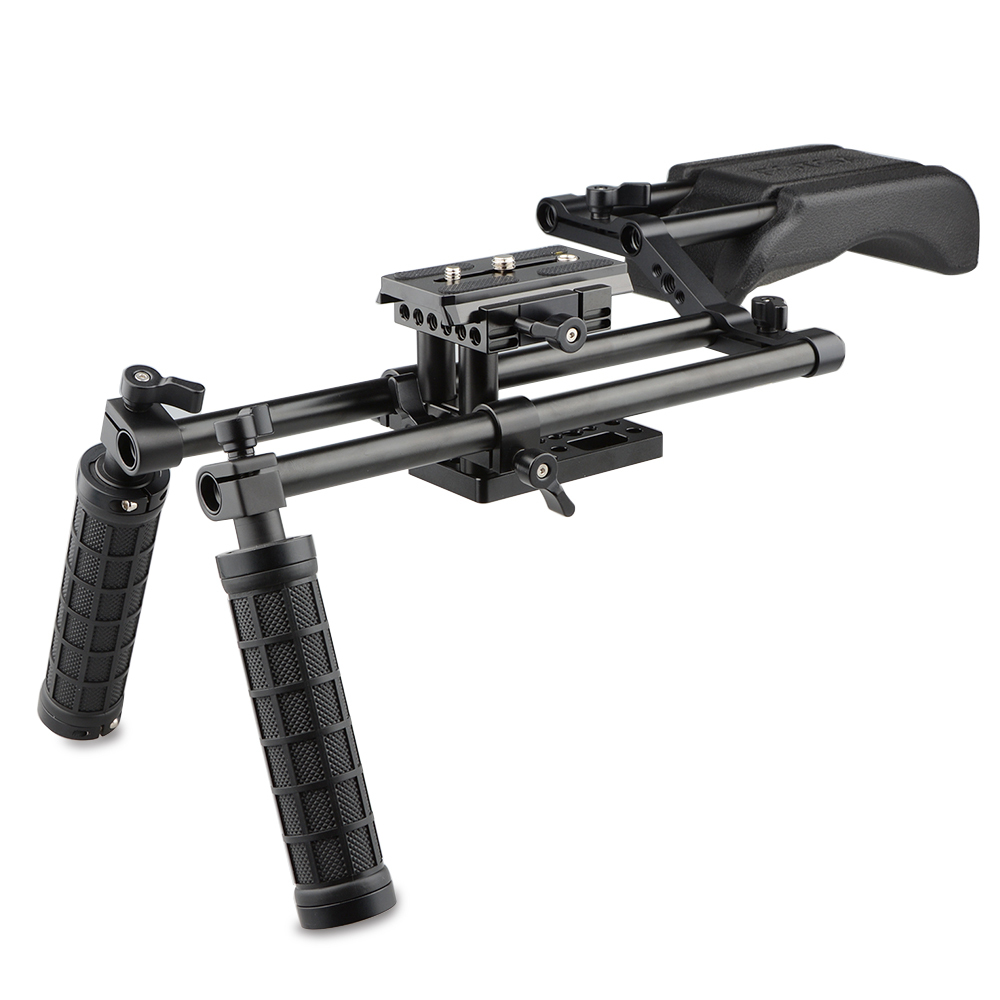 CAMVATE Pro DSLR Shoulder Mount Support Rig Kit Handgrip fr Canon/Nikon/Sony and other