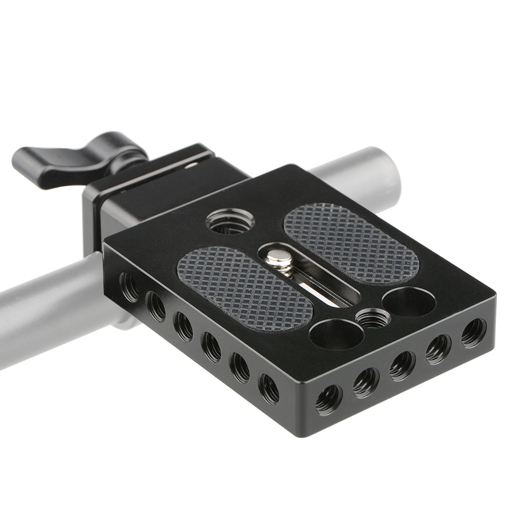 CAMVATE Mini Mounting Plate Rod Clamp fr 15mm Rod Support DSLR Rig
