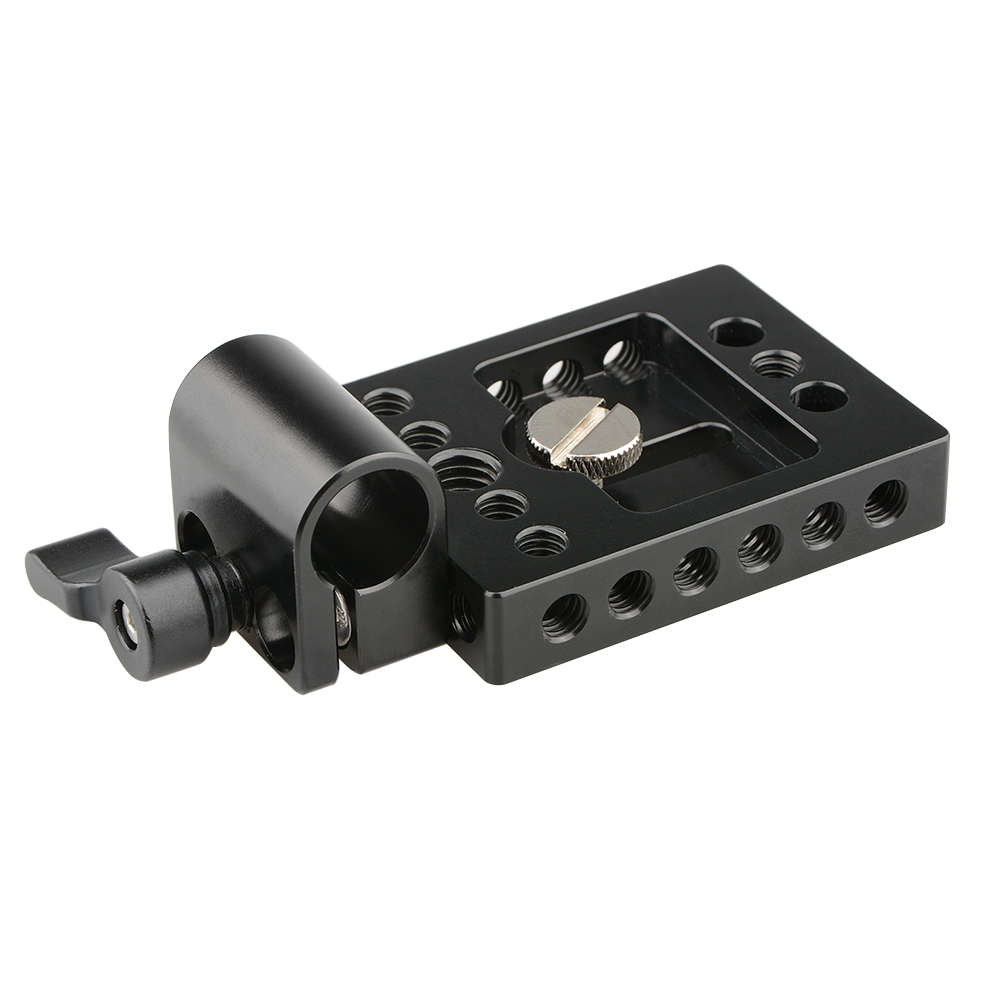 CAMVATE Mini Mounting Plate Rod Clamp fr 15mm Rod Support DSLR Rig