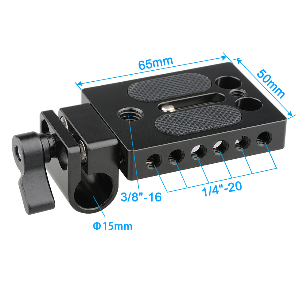 CAMVATE Mini Mounting Plate Rod Clamp fr 15mm Rod Support DSLR Rig