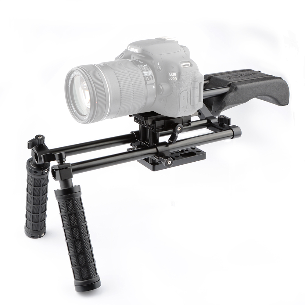 CAMVATE Pro DSLR Shoulder Mount Support Rig Kit Handgrip fr Canon/Nikon/Sony and other