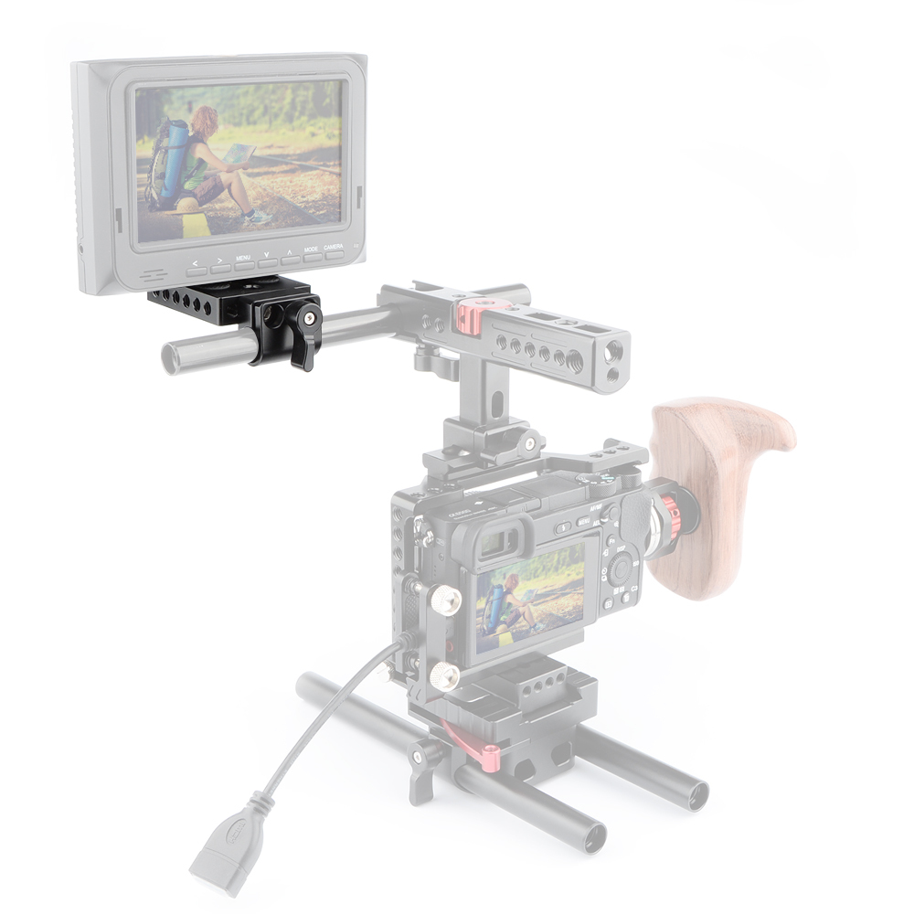 CAMVATE Mini Mounting Plate Rod Clamp fr 15mm Rod Support DSLR Rig