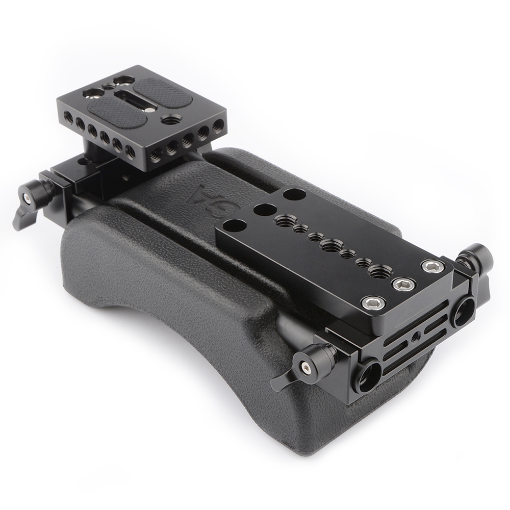 Shoulder Support Pad with Camera Baseplate & Battery Plate Mount for DSLR Rig