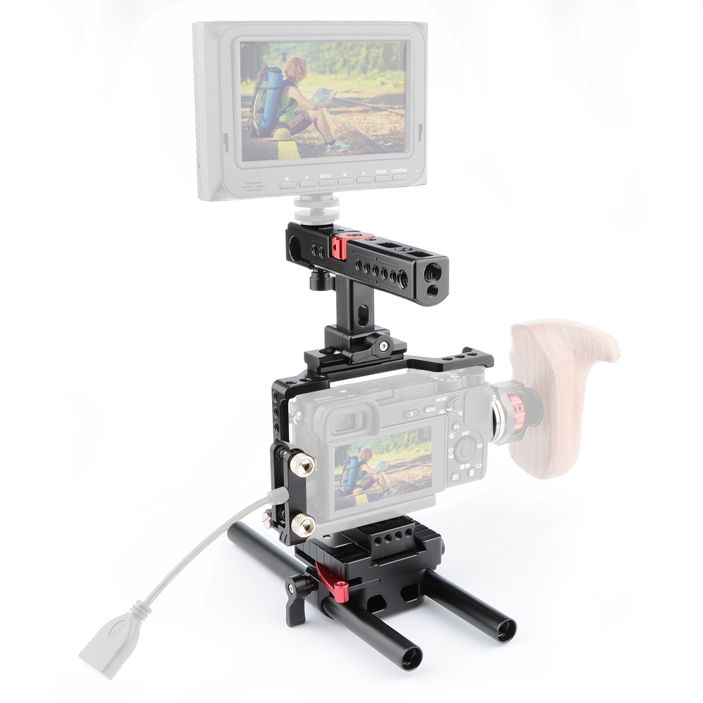 CAMVATE Handheld Camera Cage Rig for Sony A6500