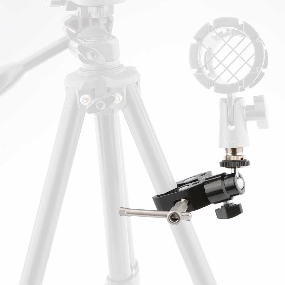 CAMVATE Crab clamp & 5/8"-27 Ball Head Mount for Microphone