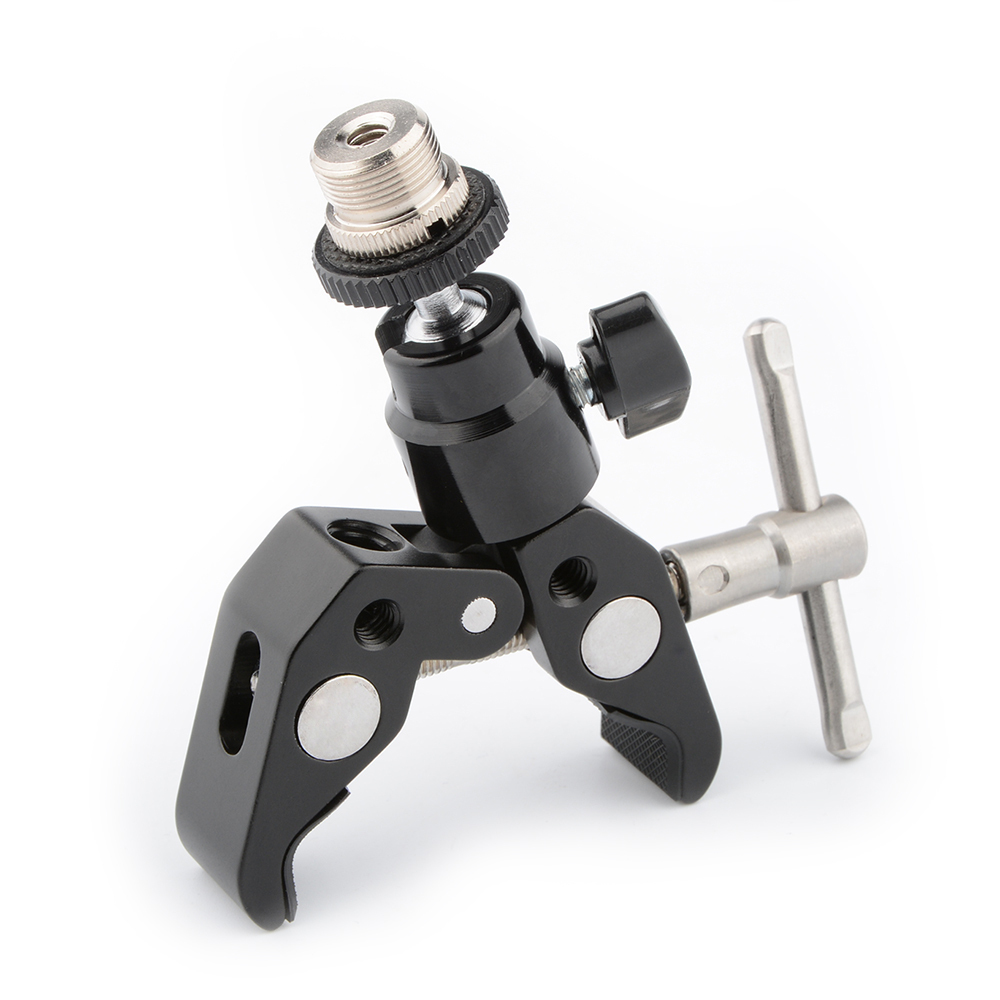 CAMVATE Crab clamp & 5/8"-27 Ball Head Mount for Microphone