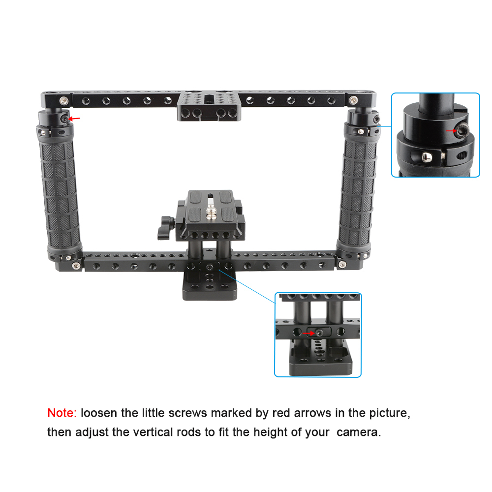 CAMVATE  Adjustable Cage with Quick Release Baseplate (Battery Grip)