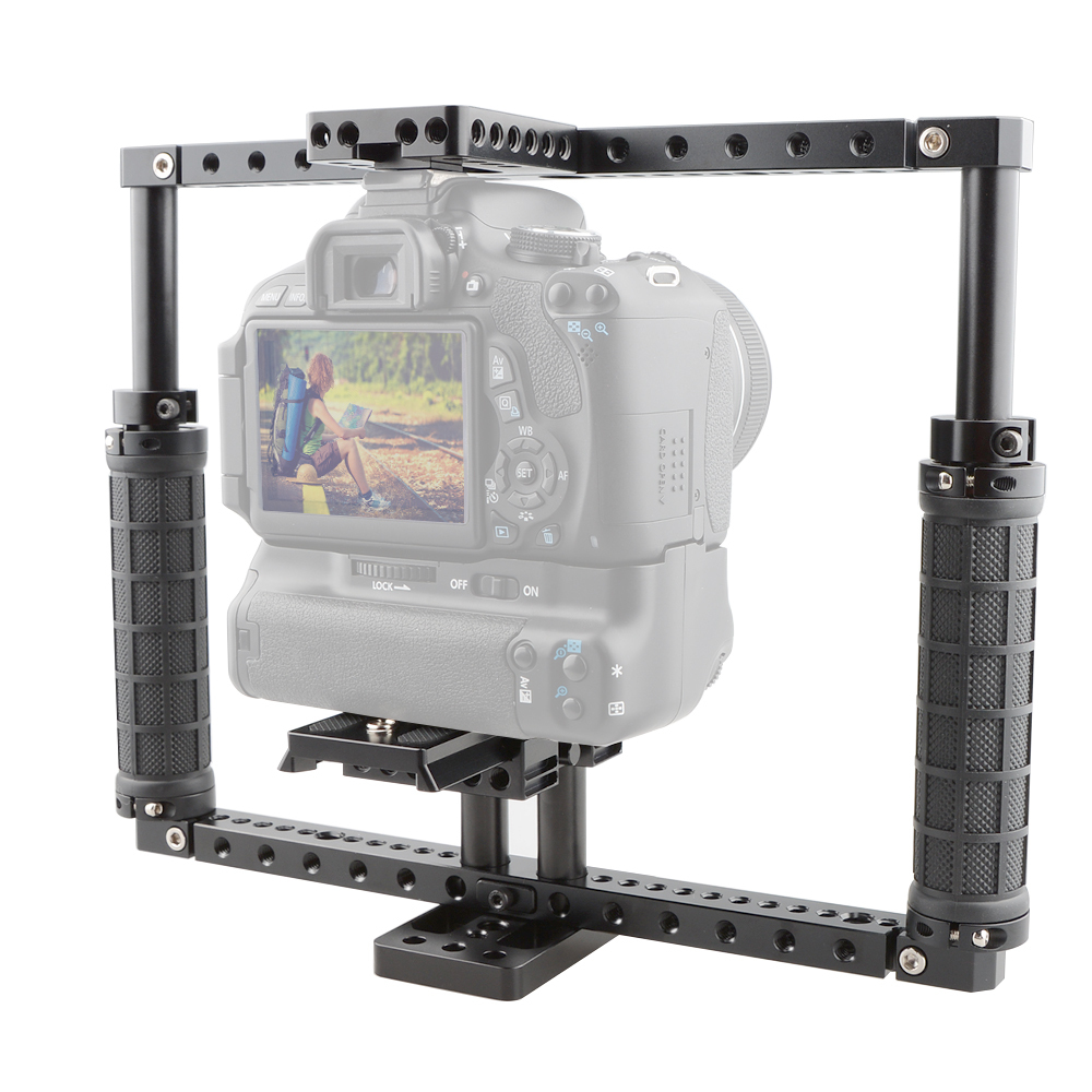 CAMVATE  Adjustable Cage with Quick Release Baseplate (Battery Grip)
