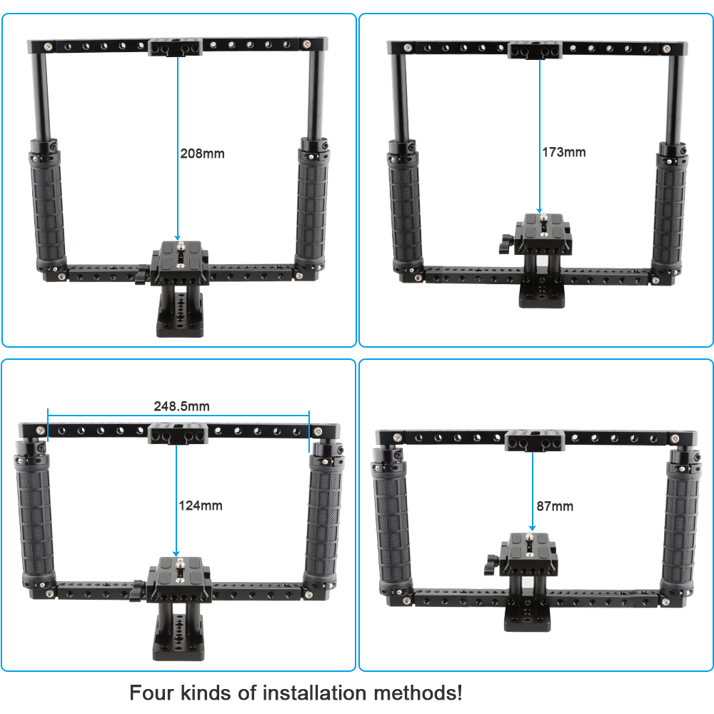 CAMVATE  Adjustable Cage with Quick Release Baseplate (Battery Grip)