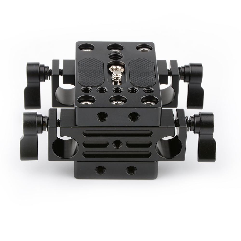 CAMVATE Support Base Plate with 15mm Rod Clamp Railblocks
