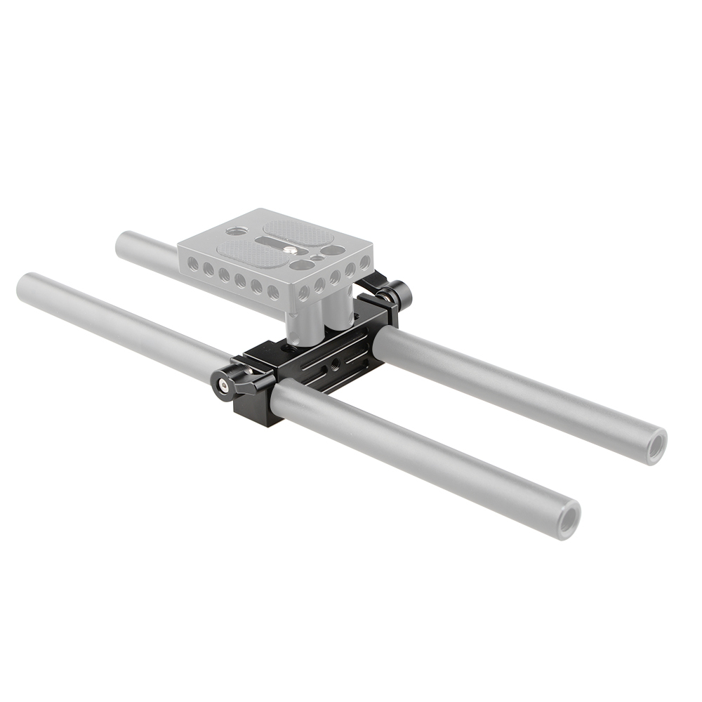 CAMVATE Rod Clamp 15mm Railblock (Black, 2-Piece)