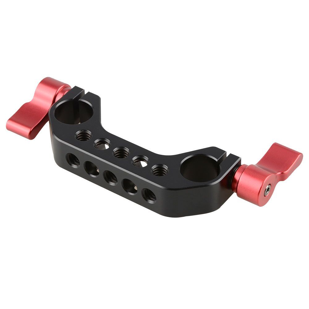 CAMVATE 15mm Rod Clamp 1/4"-20 Thread (Red, 2-Piece)