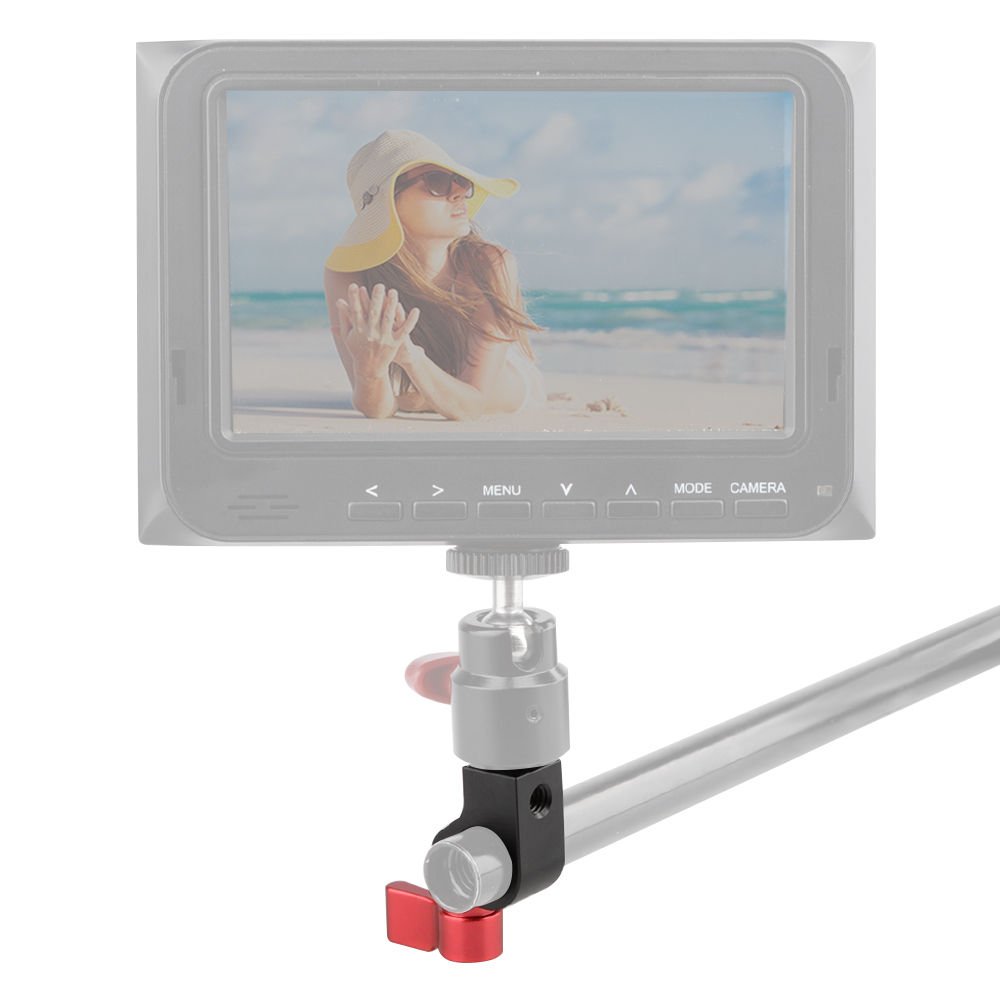 CAMVATE 15mm Rod Clamp (Red, 2-Piece)