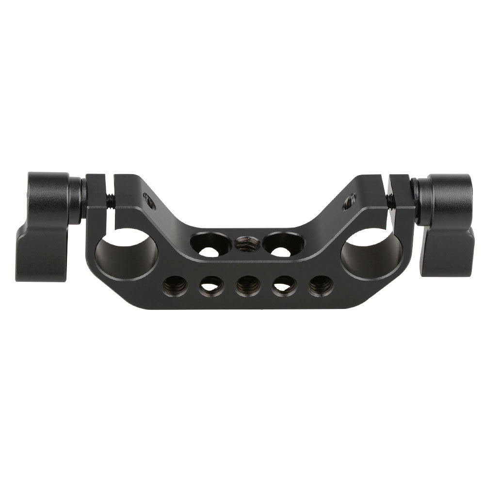 CAMVATE 15mm Rail Rod Clamp 1/4"-20 Thread (Black, 2 Pieces)