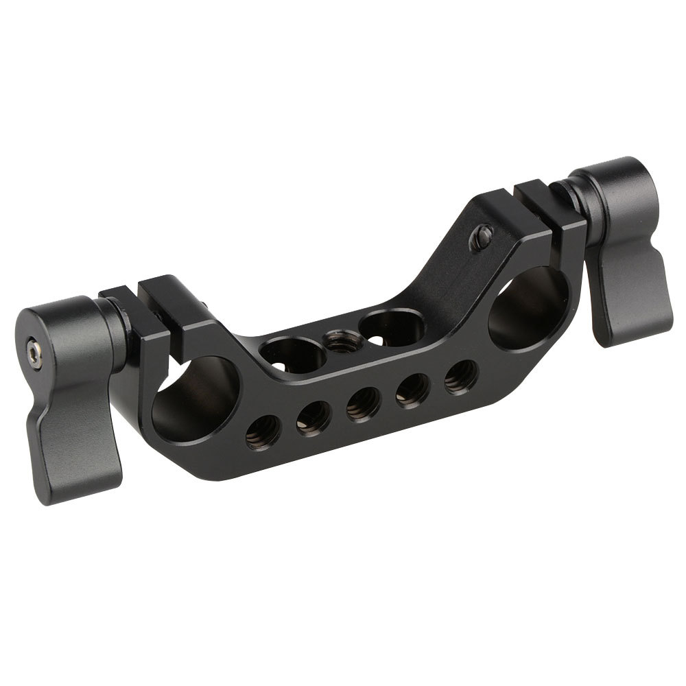 CAMVATE 15mm Rail Rod Clamp 1/4"-20 Thread (Black, 2 Pieces)