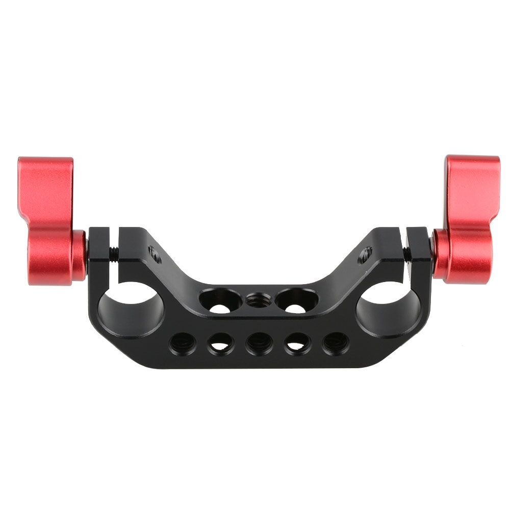 CAMVATE 15mm Rod Clamp 1/4"-20 Thread (Red, 2-Piece)