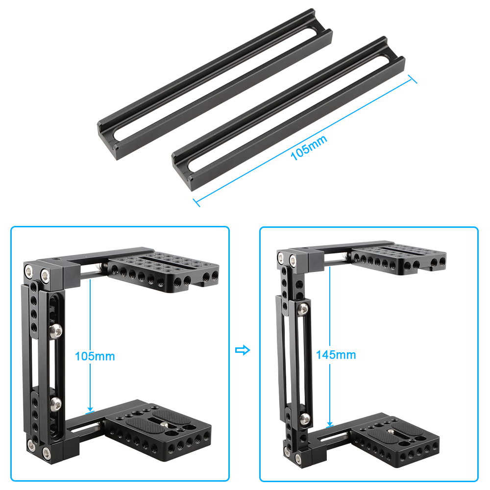 CAMVATE Dual-use Adjustable Cage with Wooden Handgrip