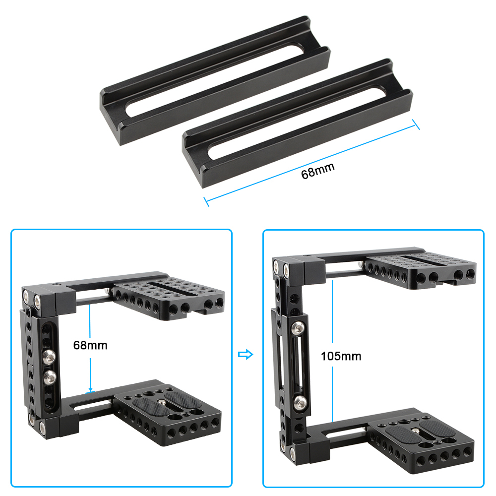CAMVATE Dual-use Adjustable Cage with Wooden Handgrip