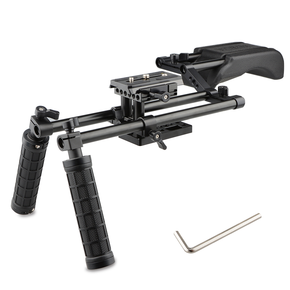 CAMVATE Pro DSLR Shoulder Mount Support Rig Kit Handgrip fr Canon/Nikon/Sony and other