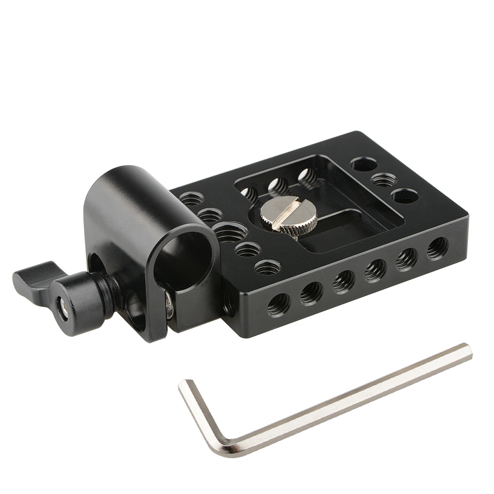 CAMVATE Mini Mounting Plate Rod Clamp fr 15mm Rod Support DSLR Rig