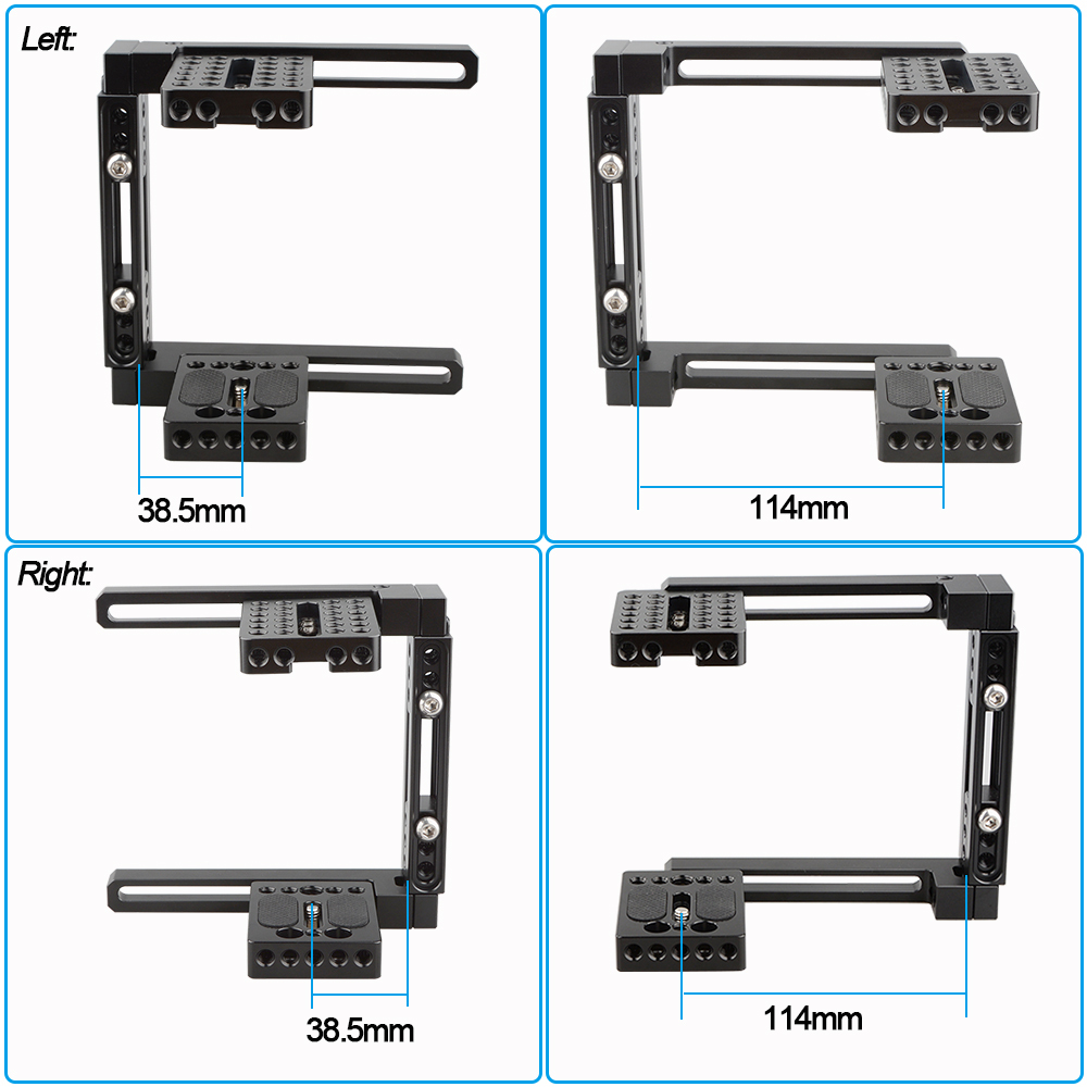 CAMVATE Dual-use Adjustable Cage with Wooden Handgrip