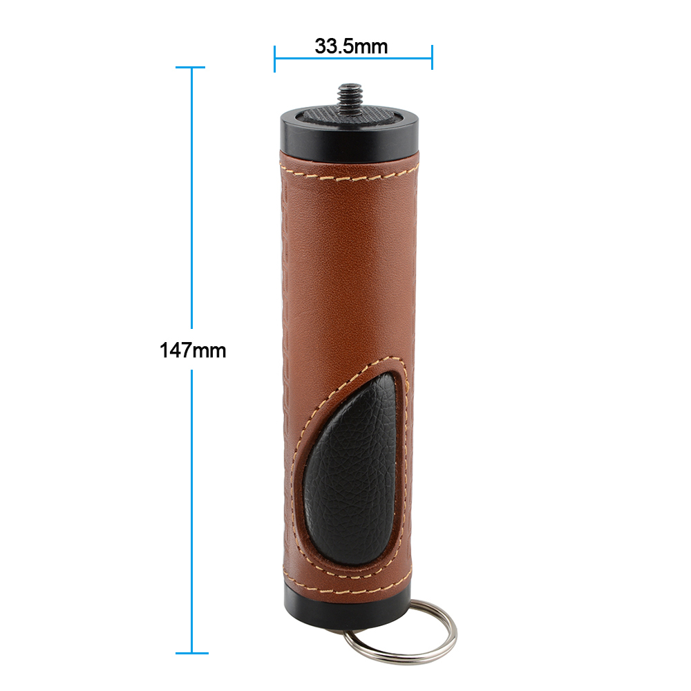 CAMVATE 1/4"-20 Screw Thread Split Ring Fastener Handgrip Support Mount for DSLR Camera Camcorder LED (Leather)