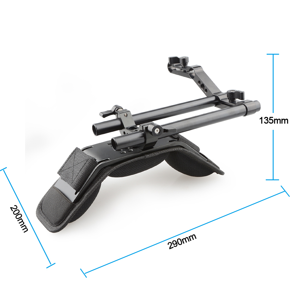 CAMVATE Shoulder Mount Kit for 15mm Rail Support Rig (Z Shaped Railblock )