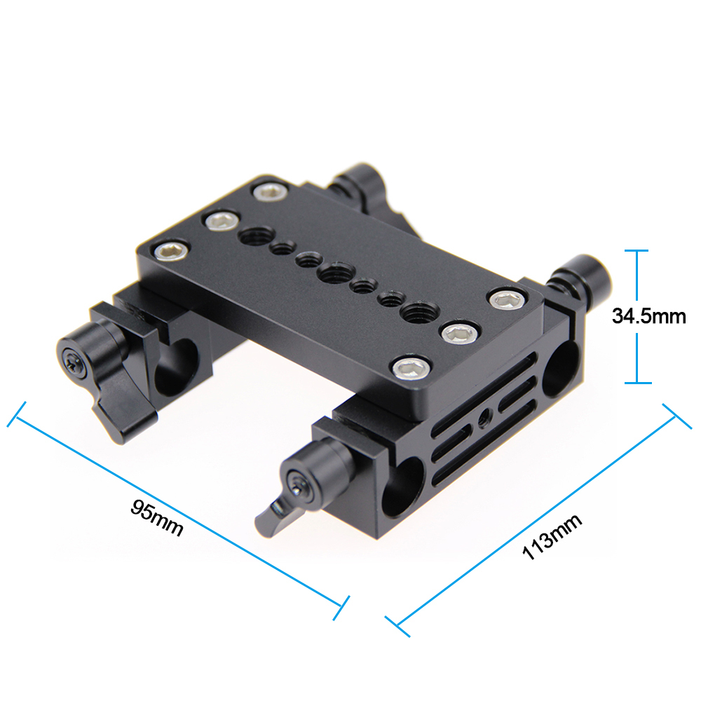 CAMVATE Tripod Mount Base Plate w/ 2 15mm railblocks fr DSLR Shoulder Mount Rig