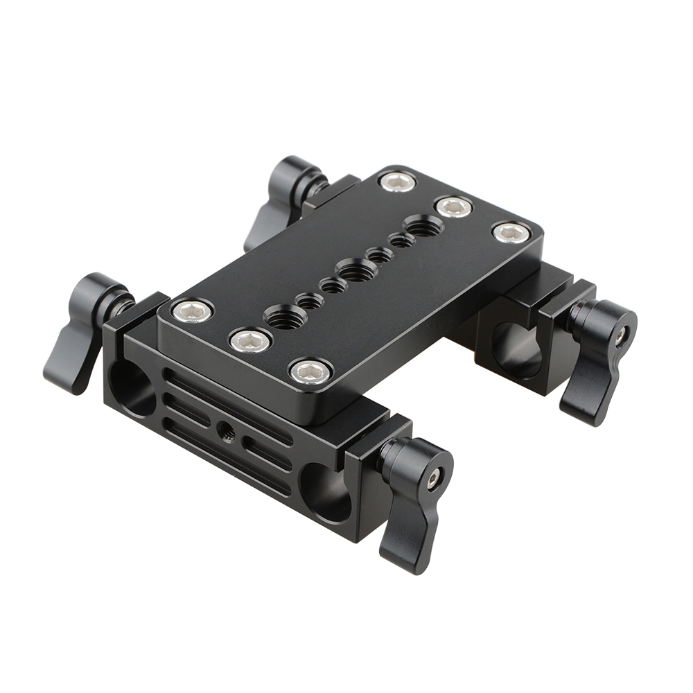 CAMVATE Tripod Mount Base Plate w/ 2 15mm railblocks fr DSLR Shoulder Mount Rig