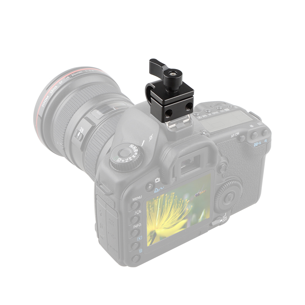 CAMVATE Shoe Mount to 15mm Rod Clamp Adapter
