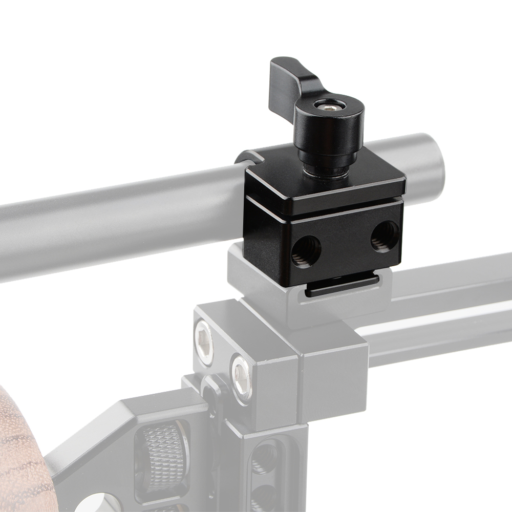 CAMVATE Shoe Mount to 15mm Rod Clamp Adapter