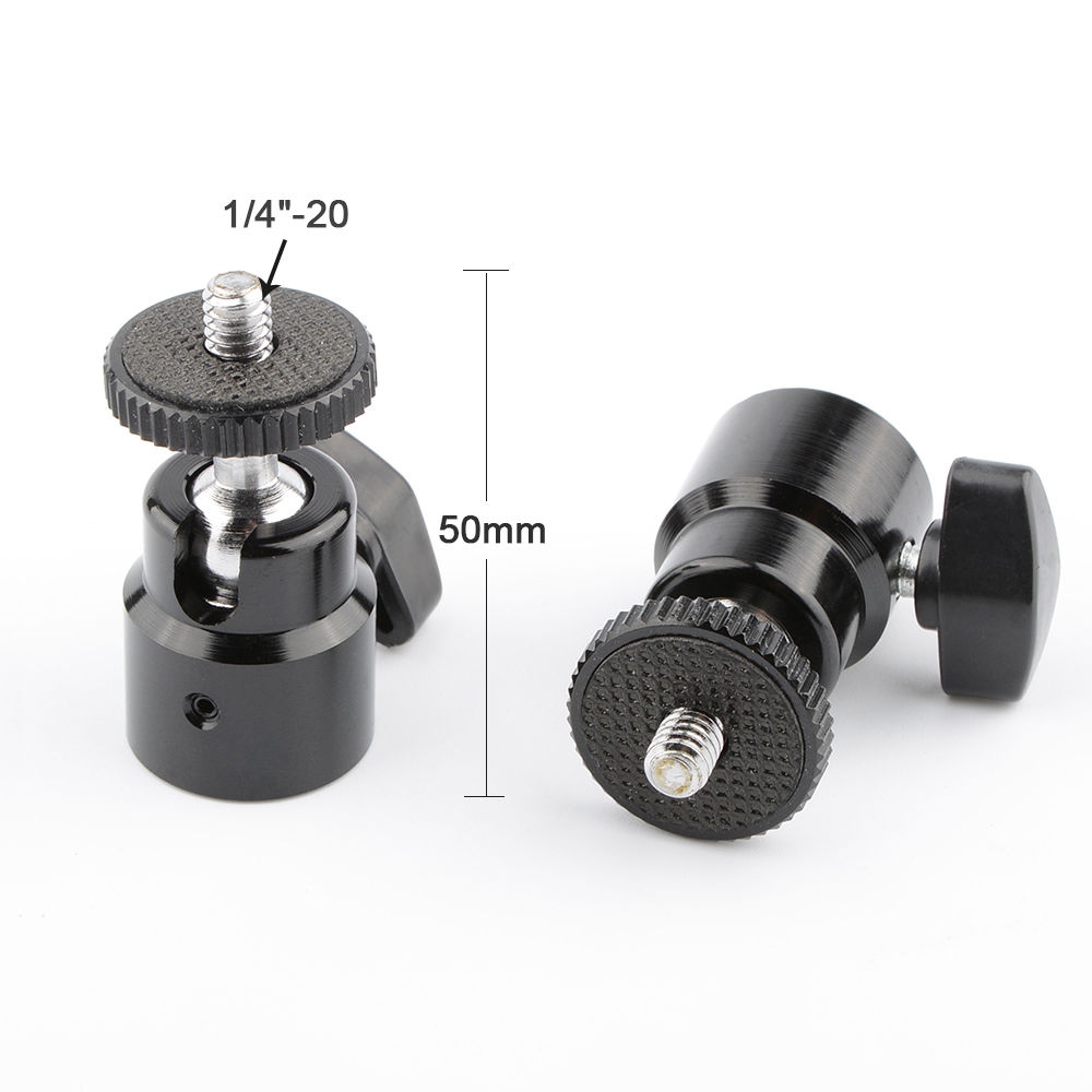 CAMVATE 1/4"-20 Mini Ball Head (2 Pieces)