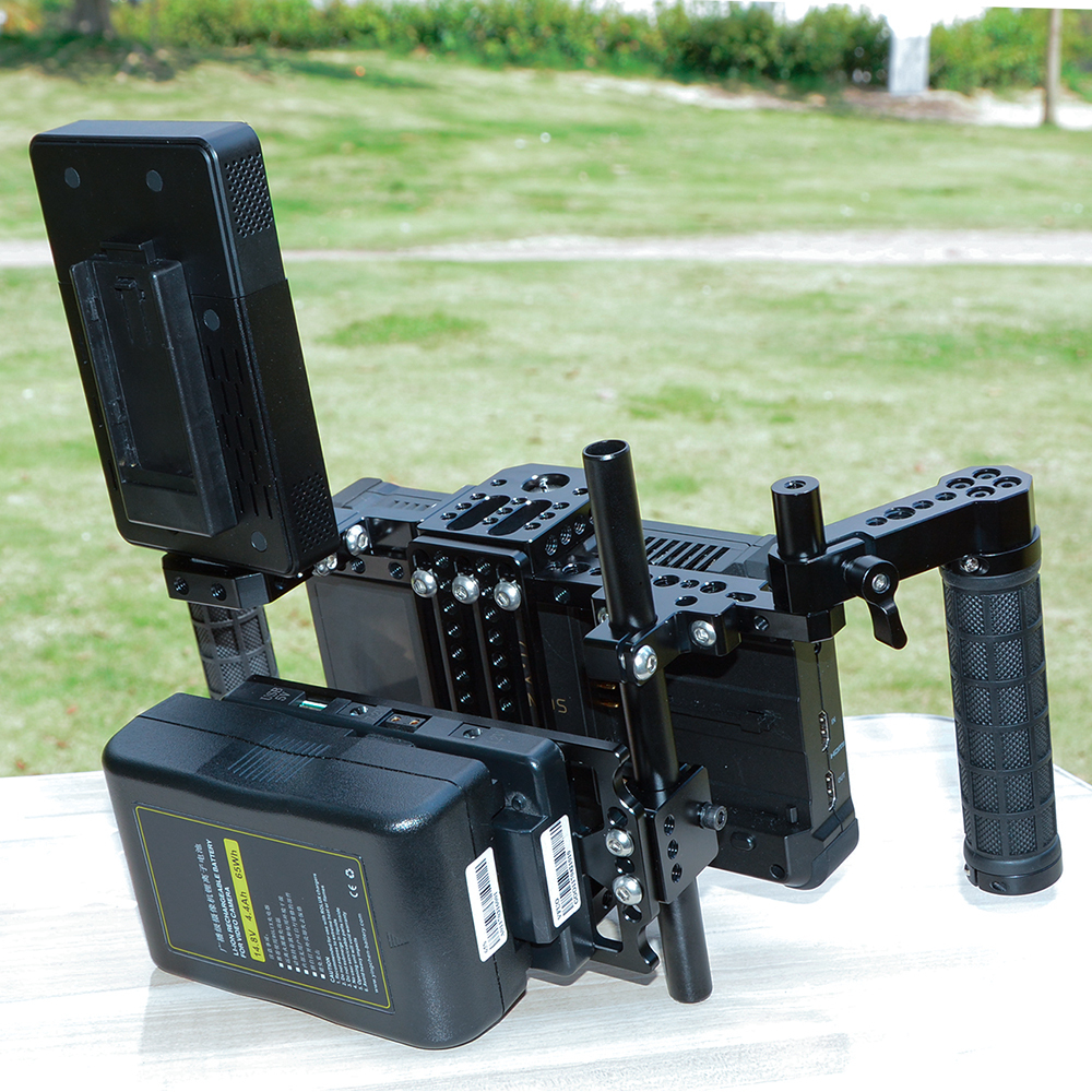 CAMVATE Director's Monitor Cage Kit with Mounting Plate (Adjustable)