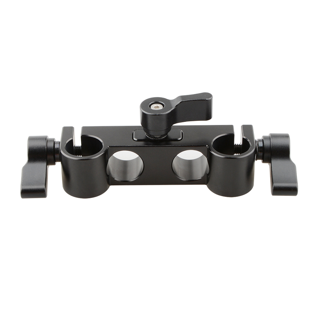 CAMVATE 4-Holes 15mm Rod Clamp (Black Knob)