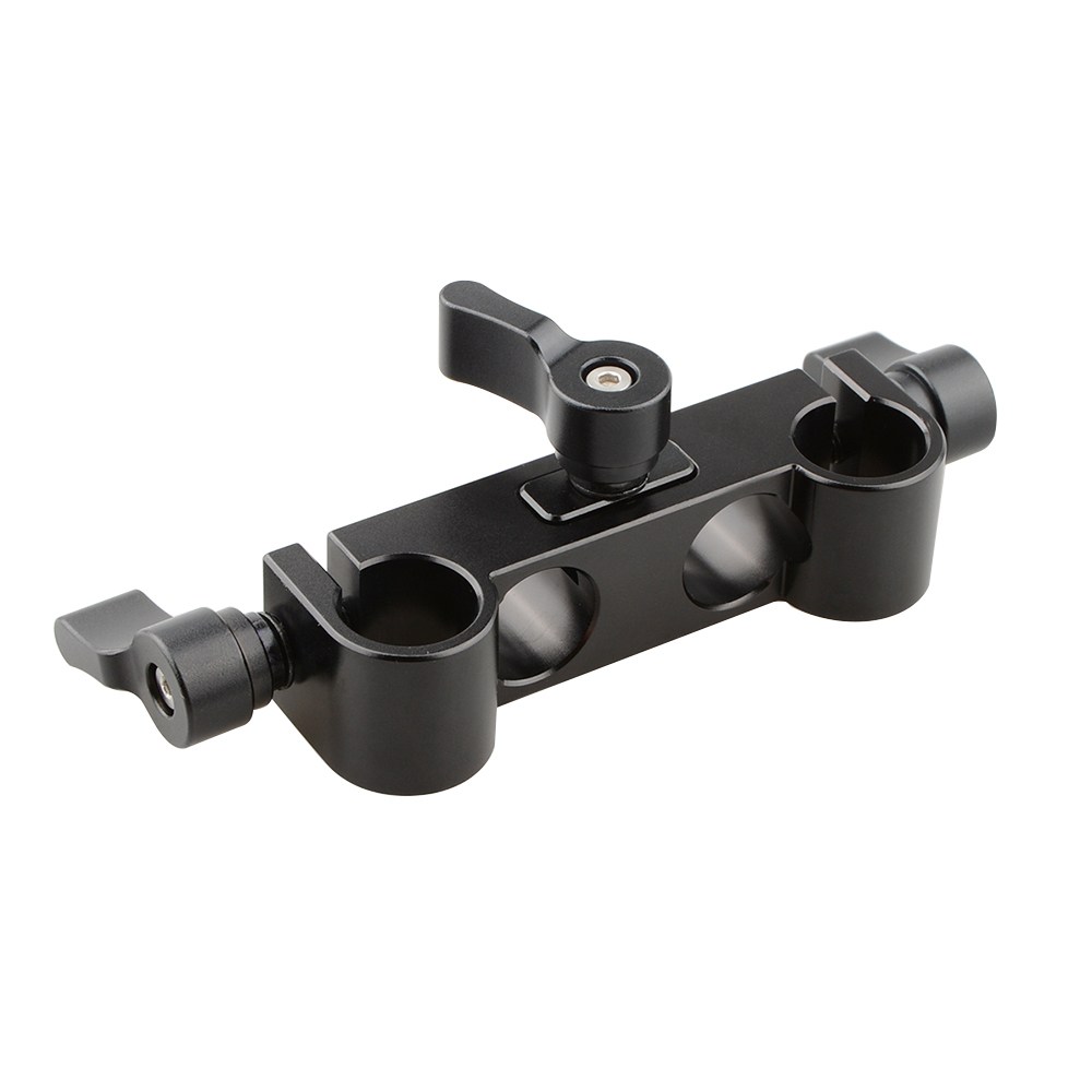 CAMVATE 4-Holes 15mm Rod Clamp (Black Knob)