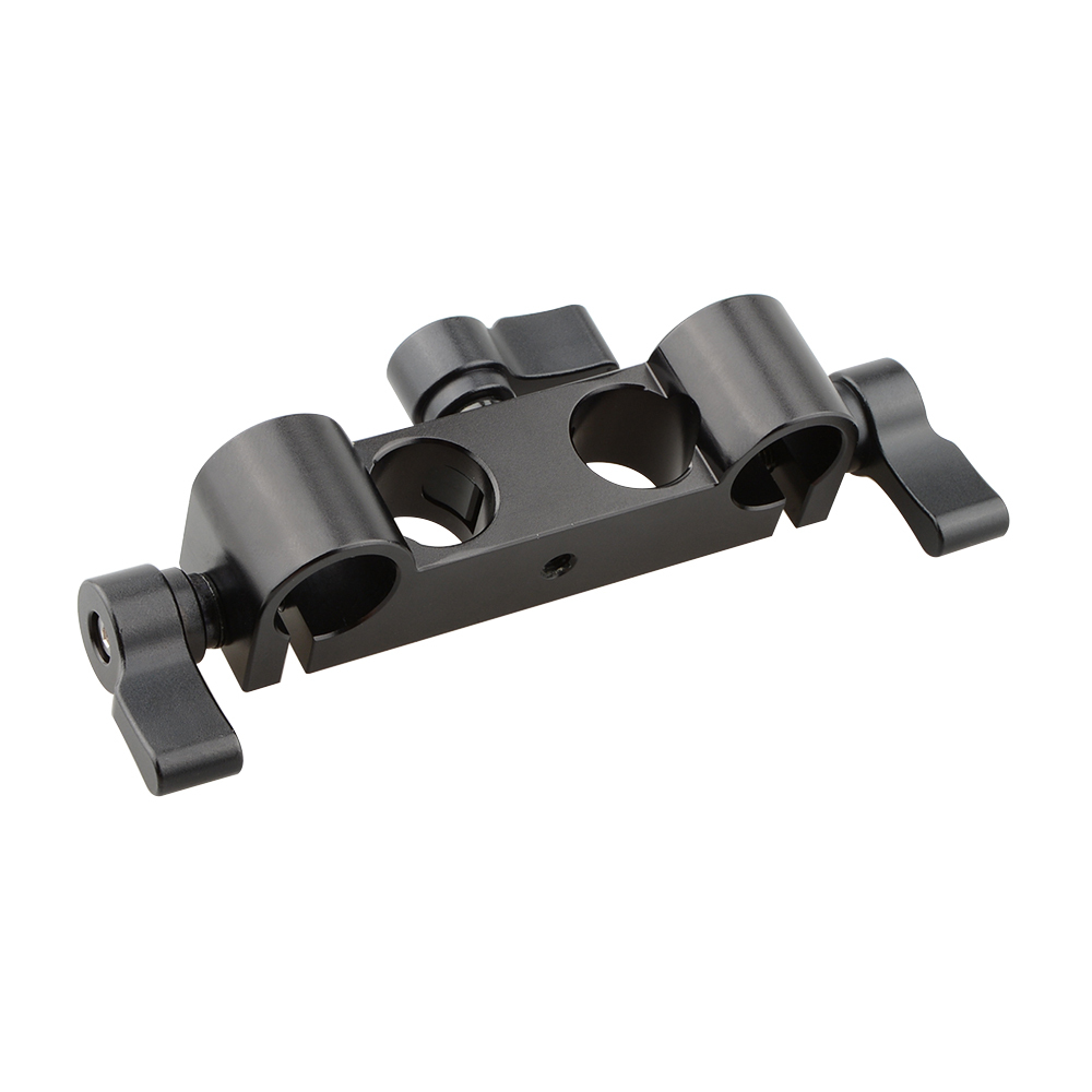CAMVATE 4-Holes 15mm Rod Clamp (Black Knob)