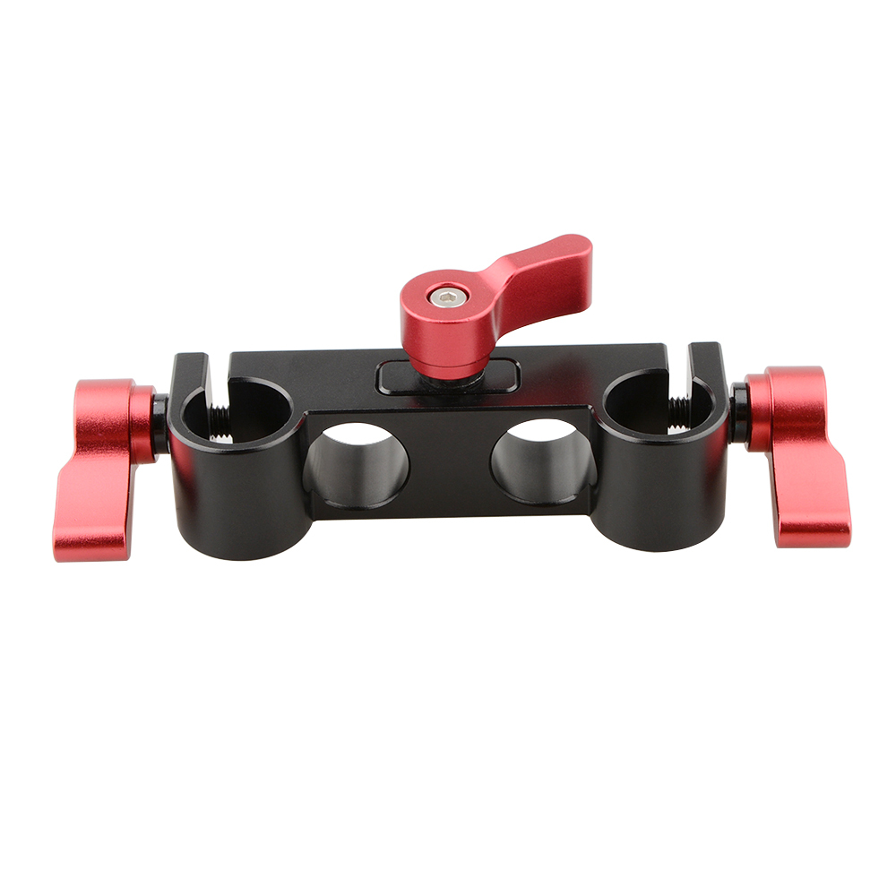 CAMVATE 4-Holes 15mm Rod Clamp (Red Knob)