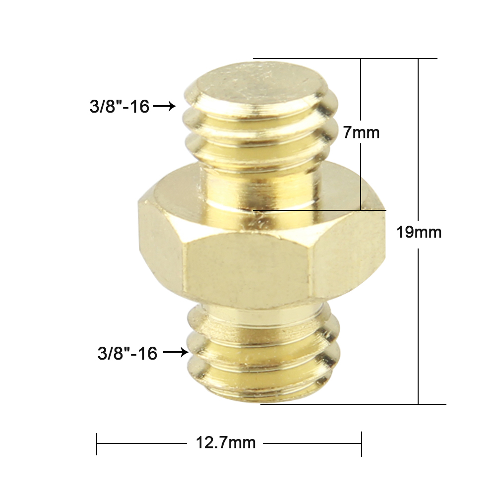 CAMVATE 3/8" Male to 3/8" Male Threaded Double Male Screw Adapter for Tripod Monopod