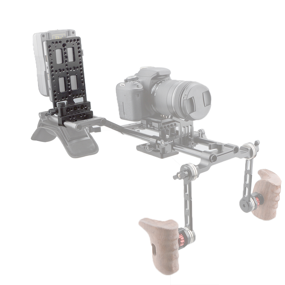 CAMVATE Versatile Battery Plate With Rod Clamp