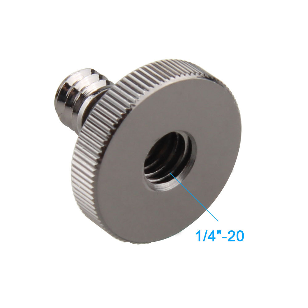 CAMVATE 1/4"-20 Male to 1/4"-20 Female Threaded Screw Adapter Hand Screw