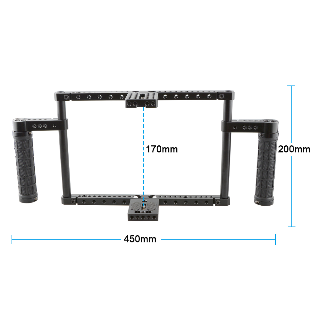 CAMVATE Full-frame Cage With Rubber Handles For Large-sized DSLR