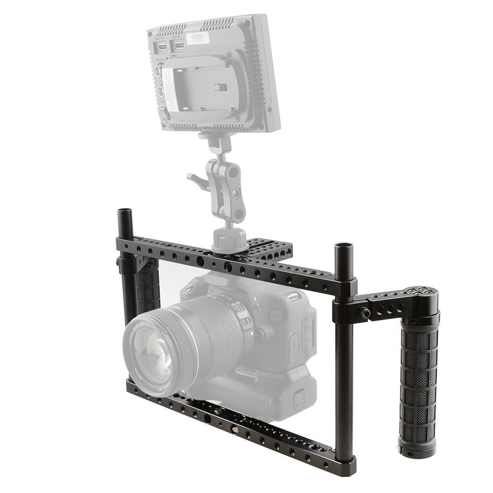 CAMVATE Full-frame Cage With Rubber Handles For Large-sized DSLR