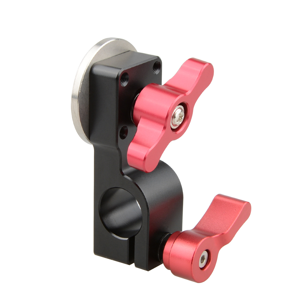 CAMVATE 15mm Rod Clamp with Male ARRI Rosette Mount (Red Thumbscrew)