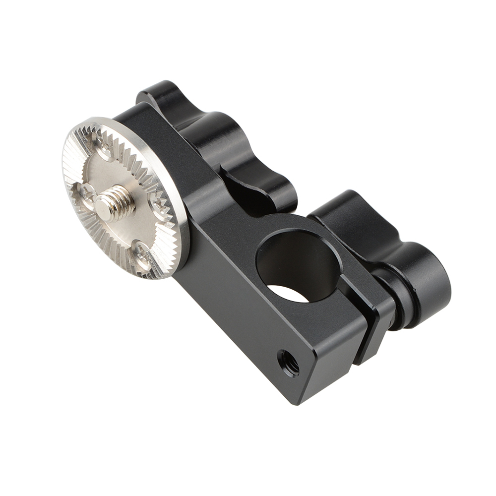 CAMVATE 15mm Rod Clamp with Male ARRI Rosette Mount (Black Thumbscrew)