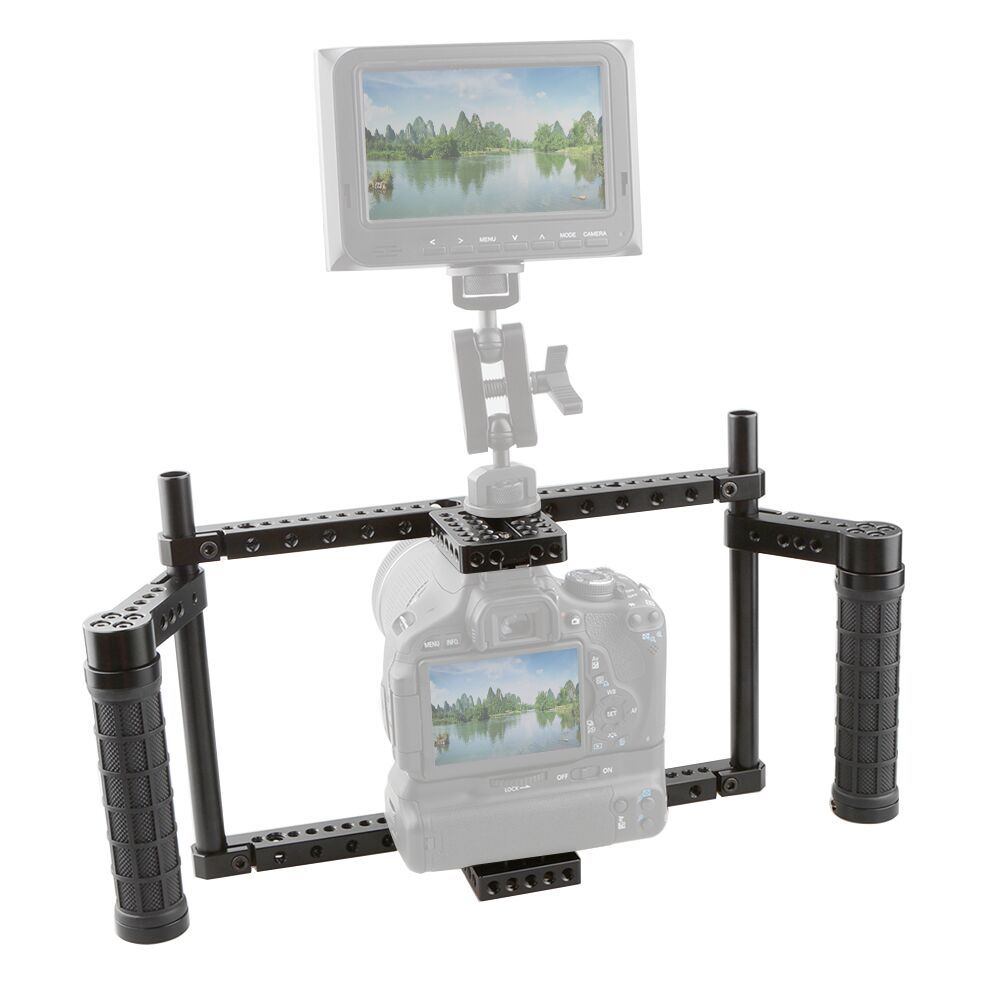 CAMVATE Full-frame Cage With Rubber Handles For Large-sized DSLR
