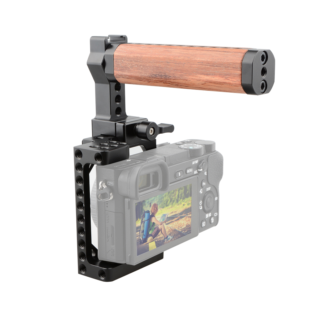 CAMVATE Camera Cage Rig With QR Top Handle For Sony A6000 A6300 A6400 A6500 A6600 4K Cameras