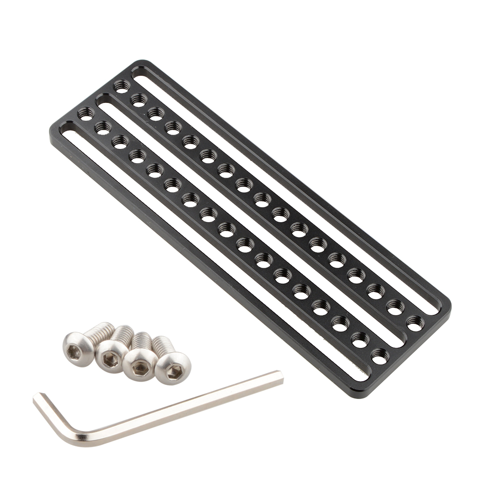 CAMVATE Mounting Cheese Plate with  1/4" Thread Holes For Monitor Cage