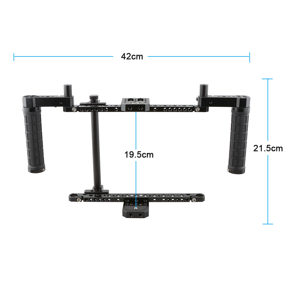 CAMVATE Monitor Cage Kit With Adjustable Handle Grips