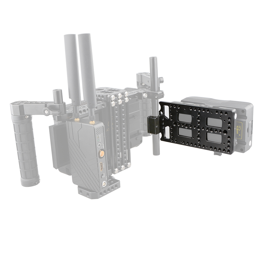 CAMVATE Multi-functional Battery Plate With Rod Clamp For Monitor Cage